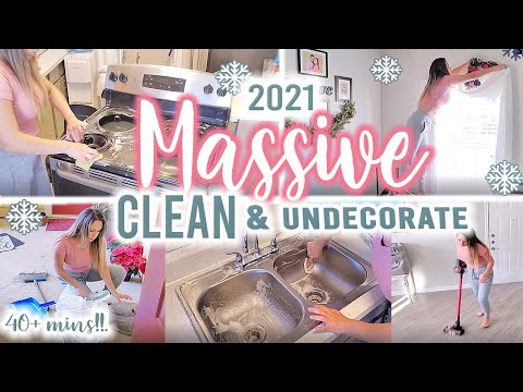 MASSIVE CLEAN & UNDECORATE WITH ME 2021/ AFTER CHRISTMAS CLEAN WITH ME/ NEW YEAR CLEANING