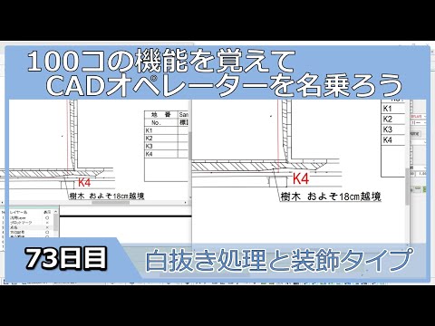 【ＣＡＤオペレーターを名乗りたい】白抜き処理と装飾タイプ【１００日チャレンジ】