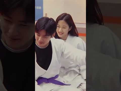 cha eun woo and moon ga young cute behind the scenes 😂💜 |