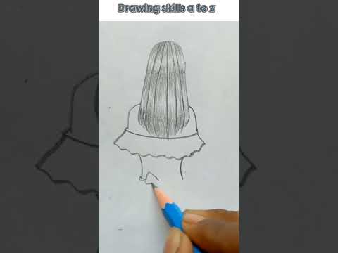 How to draw backside girl #shorts