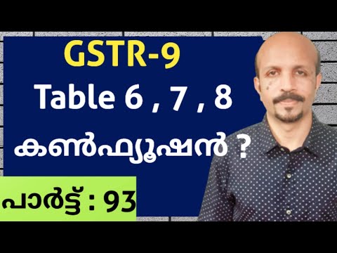 GSTR-9 TABLE-6, TABLE-7 & TABLE-8 അനാലിസിസ് # MALAYALAM VIDEO CLASS # SUNIL KUMAR PATTUVAKKARAN #