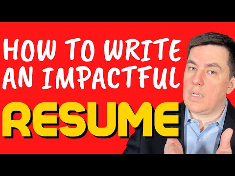 How to write an IMPACTFUL resume!