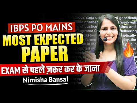 Perfection Class | Mains Level | Mixed Questions | IBPS PO | Bank Exams | SSC | Nimisha Bansal