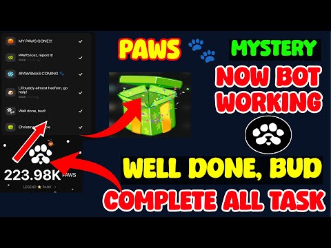 Paws Mystery Quest All Task Complete ✅ l Paws Mining Bot Now Working l Paws Mystery Quest New Task