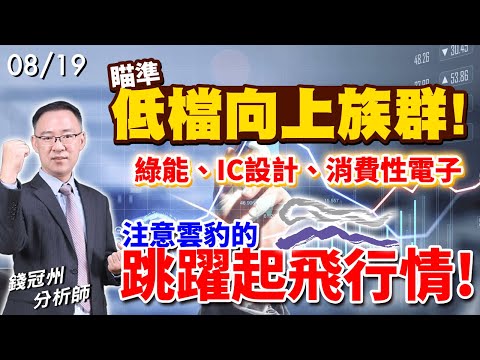 2024/08/19  瞄準低檔向上族群!綠能、IC設計、消費性電子，注意雲豹的跳躍起飛行情!  錢冠州分析師