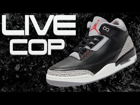 GOING LIVE! AIR JORDAN 3 BLACK CEMENT & STOCK NUMBERS!