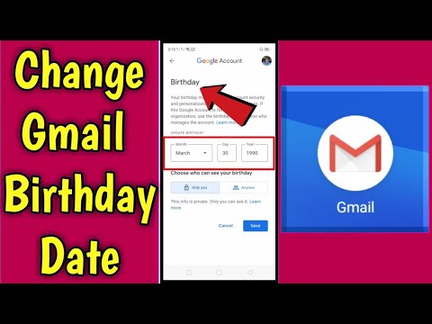 How to change your gmail birth date