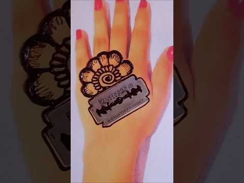 Easy blade mehndi design #mehndi #youtubeshorts #trending #viralvideo