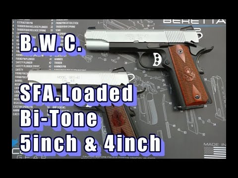 ToyGunﾓﾃﾞﾙｶﾞﾝ発火【B.W.C. SFA. LOADED Bi-Tone 5inch & 4inch】2挺の発火/比較