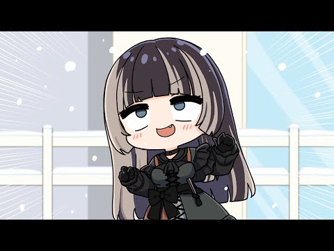 Raden gets sidetracked while playing with snow【Hololive AnimatedClip/Eng sub】【 Juufuutei Raden】