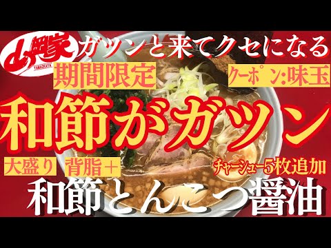 【ラーメン山岡家】期間限定 和節をガツンと感じる一杯(●´ω｀●)ﾁｬｰｼｭｰとほうれん草増しで堪能🍜♪【岐阜 ラーメン】