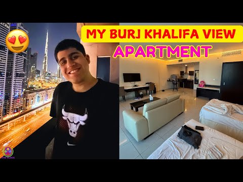 MY BURJ KHALIFA VIEW APARTMENT in DUBAI !!