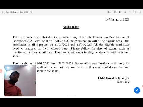 CMA Foundation Exam Rescheduled