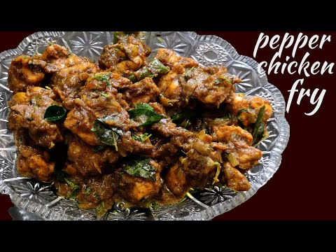 Pepper Chicken Fry Recipe in Kannada 🍗😋| Simple and Tasty Pepper Chicken Fry | Chicken Recipe