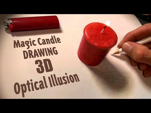 MAGIC CANDLE DRAWING - How I draw FIRE trick - Timelapse Crayola Art - Optical Illusion