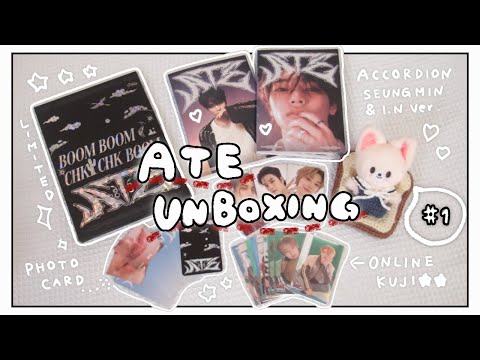 [AUTO SUB] Stray Kids ATE Unboxing #1 🥠 Limited accordion 【STAY LOG ┊︎apple music privilege 】