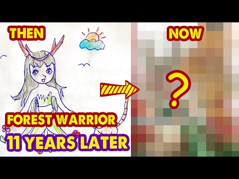 Redraw Forest Warrior from Childhood Art - 11 YEARS LATER | Huta Chan Studio