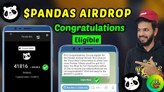 Pandas Community congratulations Airdrop eligible| Pandas Airdrop 0.8 ton transaction | Pandas token