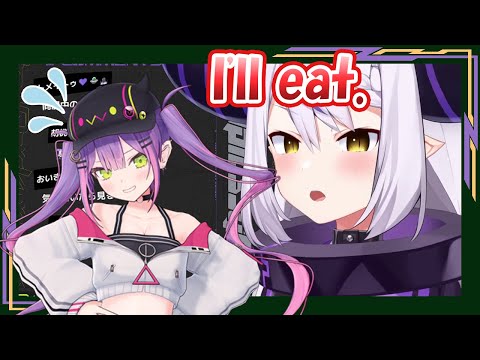 Laplus eating Towa-sama.[ENG SUB/hololive]