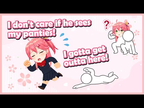 High school Miko and the pervert who faked an injury [hololive] [ENG sub]