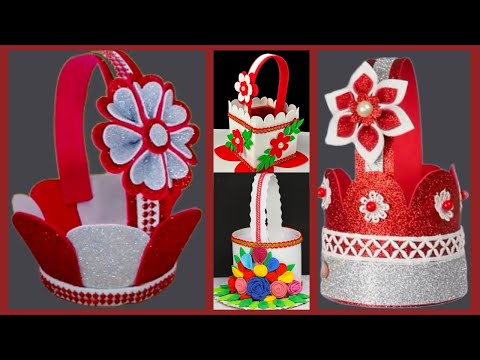 4 Easy Plastic Bottle Christmas Basket Making at Home | Plastic Bottle Craft Ideas | Basket DIY Idea