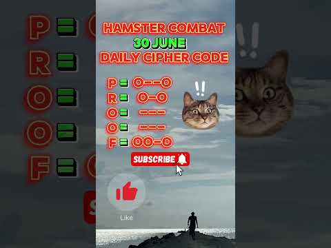 30 june hamster combat daily cipher code today #viral #ciphercodes