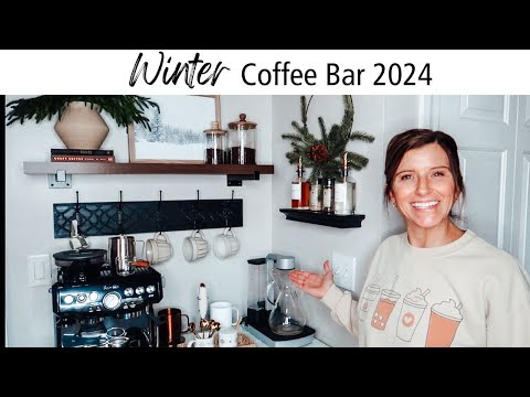 *NEW* COZY WINTER DECORATE WITH ME | SIMPLE AND COZY WINTER COFFEE BAR