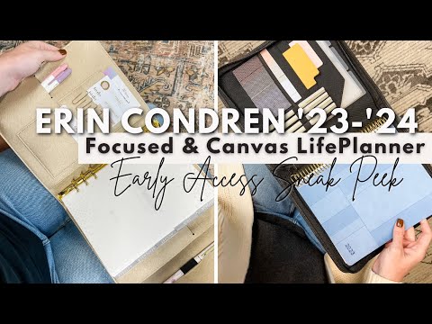 NEW! ERIN CONDREN LIFEPLANNER LAUNCH 2023-2024 | FOCUSED PLANNER | CANVAS RING AGENDA | ACCESSORIES