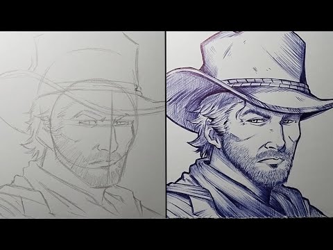 How To Draw Arthur Morgan Step By Step - [Red Dead Redemption]