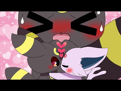 Umbreon panics when he sees Mini Umbreon being kissed by Mini Espeon! | Pokémon Animation