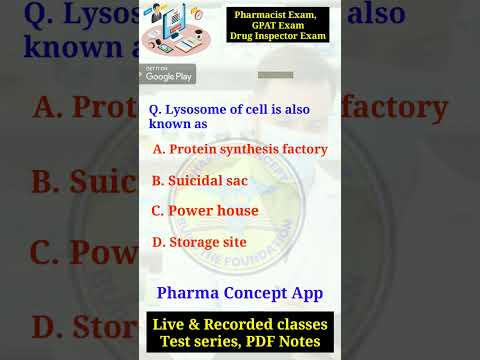 Pharmacist Exam | GPAT Exam | Drug Inspector Exam | MCQs | Pharma concept #shorts