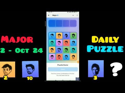 Major Airdrop Today Puzzle 22 October | Major Daily Puzzle Today | Major Secret Puzzle Today