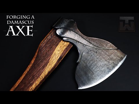 Forging a Damascus Axe