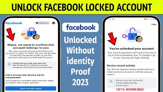 How To Unlock Facebook Locked Account 2023 | Fix Your Account Has Been Locked issue