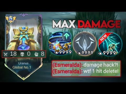 18 KILLS!! NEW URANUS ABUSE NEW MAX DAMAGE BUILD AND EMBLEM💀 (true damage abuse must try)