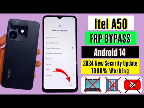 Itel A50 Frp Bypass Android 14 Without Pc | Itel A70 (A667LP) Google Account Bypass New Solution