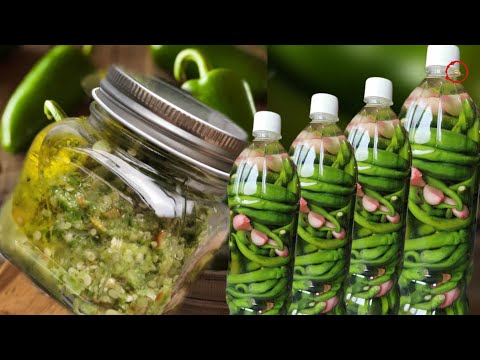 How to pickle green pepper.  5 long-term storage methods!