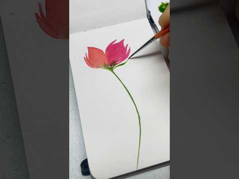 Simple flower✨🌹#bookmark #drawing #sketch #art#watercolor  #shorts #diy