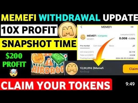 memefi snapshot date? || memefi listing 22 nov confirm ||  memefi airdrop withdrawal