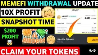 memefi snapshot date? || memefi listing 22 nov confirm ||  memefi airdrop withdrawal