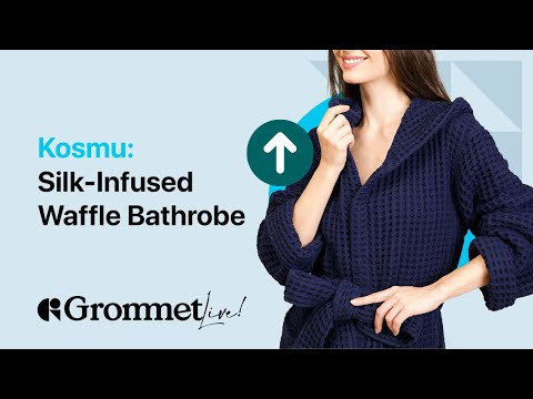 Wrap Yourself in Luxury: Kosmu Silk-Infused Waffle Bathrobe | Grommet Live