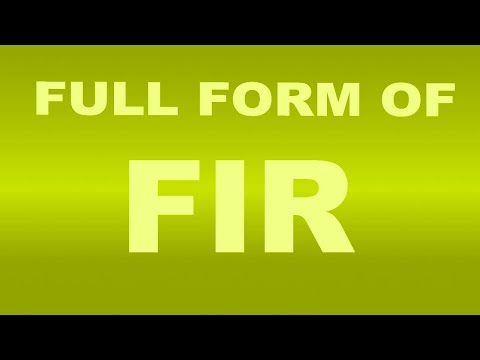 Full Form of FIR| What is FIR Full Form | FIR Abbreviation