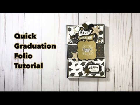 Quick Graduation Card stock Folio & Tutorial a CCC DT project | Echo Park | Graduation Collection