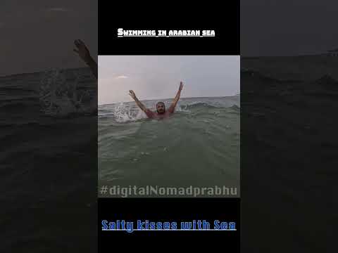 Swimming in malpe beach . #shorts #trending #swimming. Full video in YouTube channel.