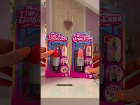 [ASMR] UNBOXING *NEW* MYSTERY MINI BARBIE LAND LIPSTICK REVEALS!!🫢💄💅🏻✨ (1 INCH TALL?!😳) #Shorts