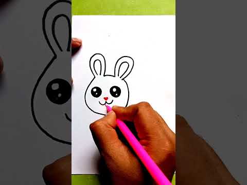 cute rabbit drawing step by step very easy #youtubeshorts #shorts #rabbit#viral   #easyartwithbiplab