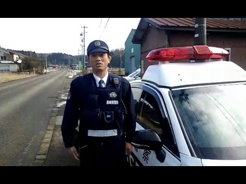 穴水町比良付近における特別自動車警ら部隊（長崎県警察）のパトロール状況