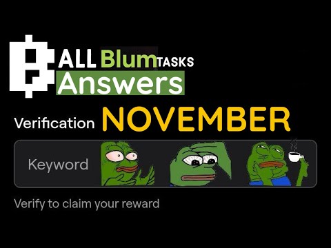 All Blum Task Answers Updated (NOVEMBER) - Blum Answers Till Date