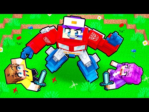 Hunters vs TRANSFORMER Speedrunner in Minecraft…