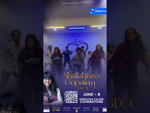 Shakthisree Gopalan live concert Coimbatore Hindustan collage tickets in ticketprix at JUNE 8